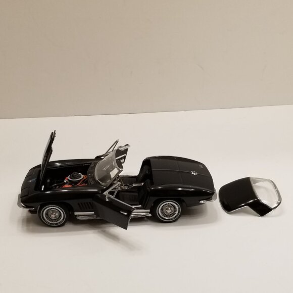 🚗1967 Corvette Convertible Black Rare Vintage Collectible Car Diecast Model - Picture 5 of 16